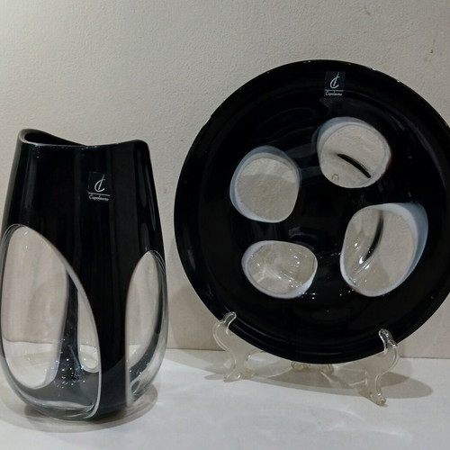 Capolavoro Art Glass Sommerso set like new