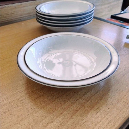 Thomas Germany set of 5 porcelain soup plates, vintage mid century
