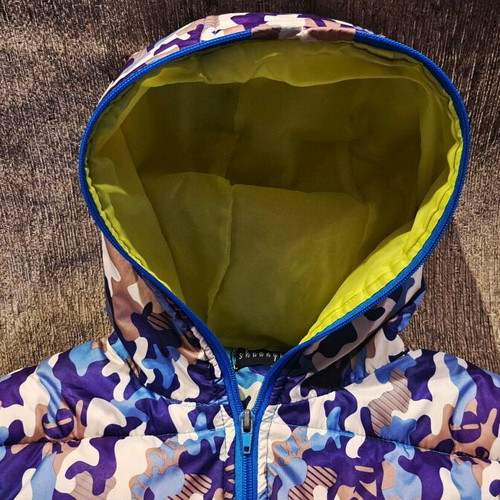 Blue camouflage jacket for 9-10 years old like new
