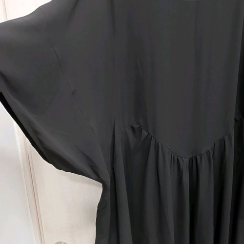 Twins blouse new, black, with wide sleeves and transparent back