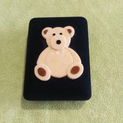 Velvet box for baptism cross and jewelry, like new