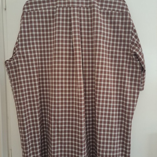 L.L.Bean short sleeve shirt new, size XL XXL, beige and brown