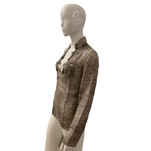 Coast women's blouse 100% silk like new, size 46, beige brown