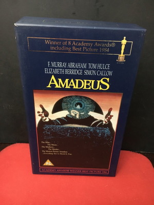 Amadeus video cassette used, English version without subtitles
