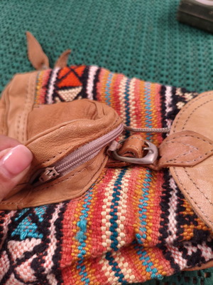 Mini Boho Tribal Leather Backpack