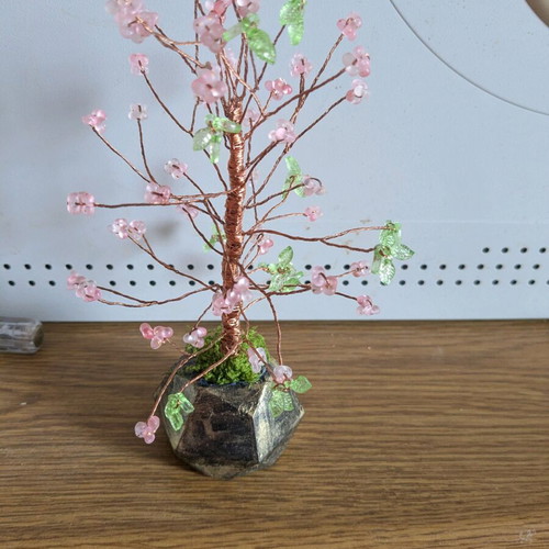 Handmade tree new with painted plaster base