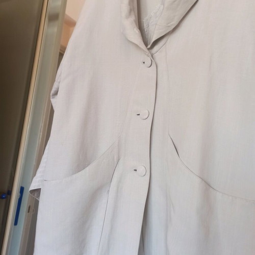 Linen coat Krines Berlin spring autumn like new, one size beige