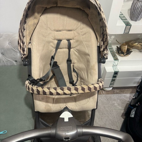 Stokke baby stroller set with car seat and carrycot