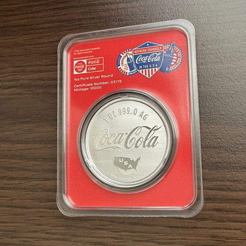 Coca-Cola silver commemorative coin, limited edition 10000