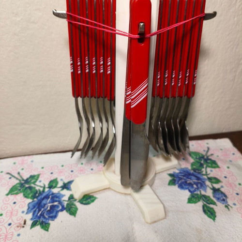 Vintage 1970s Cutlery Set 24 Pieces Made in Poland Like New