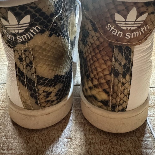 Adidas Stan Smith snake skin mid sneakers used size 39.5
