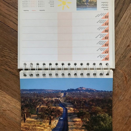 Calendar 1995 used, South Africa - A world in one country retro