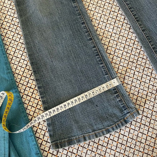 Set of elastic denim pants like new, sizes M and L