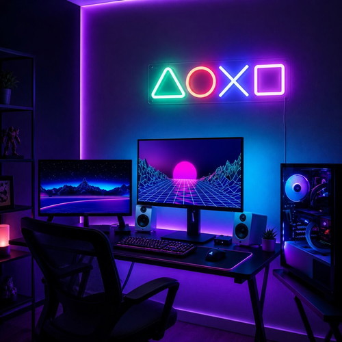 Playstation Neon Light like new, USB powered