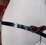Ζώνη Miss Sixty καινούργια, μαύρη γυαλιστερή λουστρίνι με μεταλλική αγκράφα