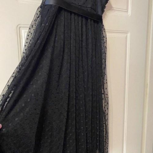 Attrattivo black tulle dress like new with satin belt