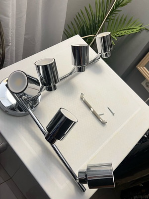 Ceiling light with 6 GU10 spotlights new, silver color