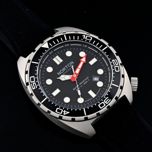 Norton Marine watch new, automatic, 46mm, black, 200m waterproof
