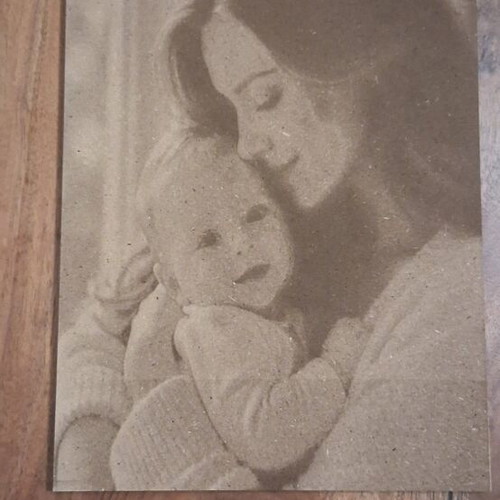 Laser Engraved Photo on Wood 35×25×0.8 cm new