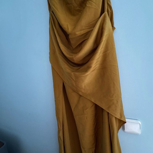 ASOS satin dress, orange yellow