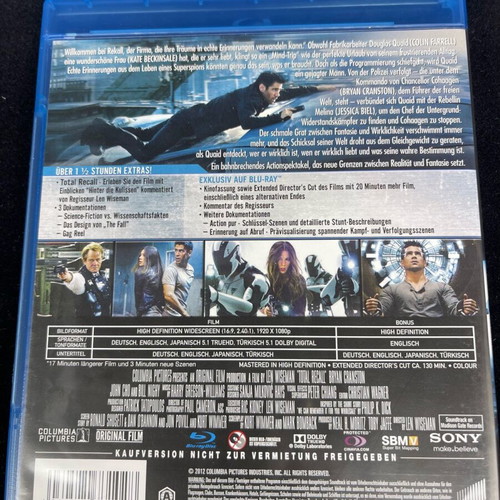 Total Recall Blu-Ray like new, action sci-fi adventure
