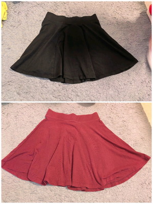 Stradivarius skirts pack size S used, black and red