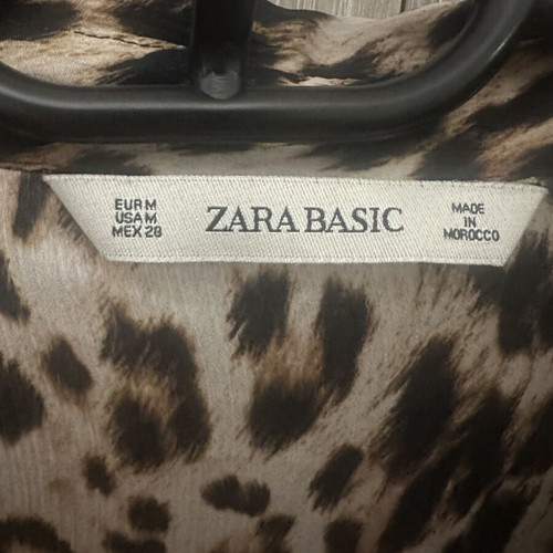 Leopard print shirt Zara like new, beige and brown, size M