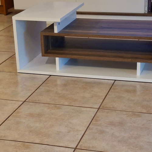Coffee table white and brown