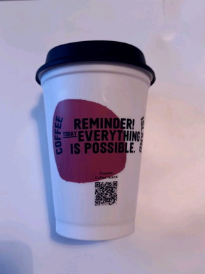 Reusable 12oz Coffee Island cup like new