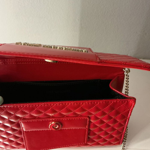 Moschino crossbody bag new, red with chain strap