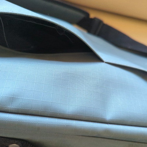 Laptop bag grey new, with strap and multiple compartments