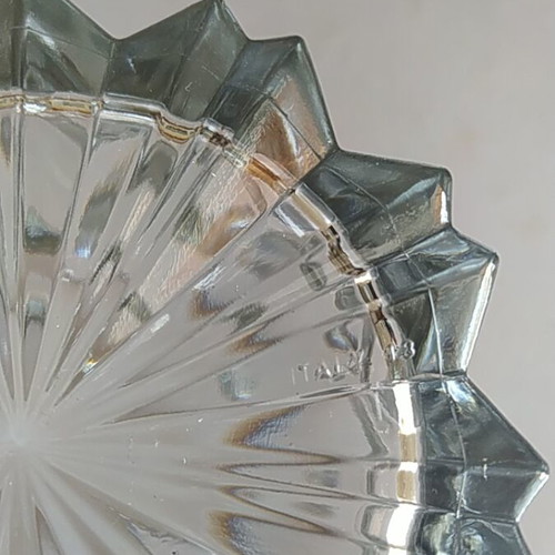 Vintage ice bucket from Italy made of cut glass like new