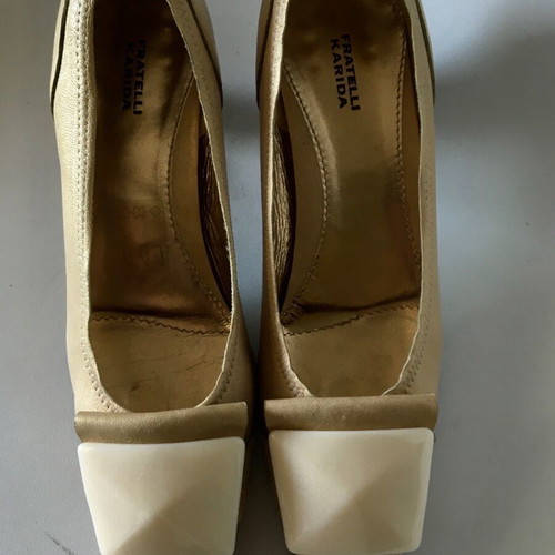 Fratelli Karida women's leather pumps like new, beige, size 36