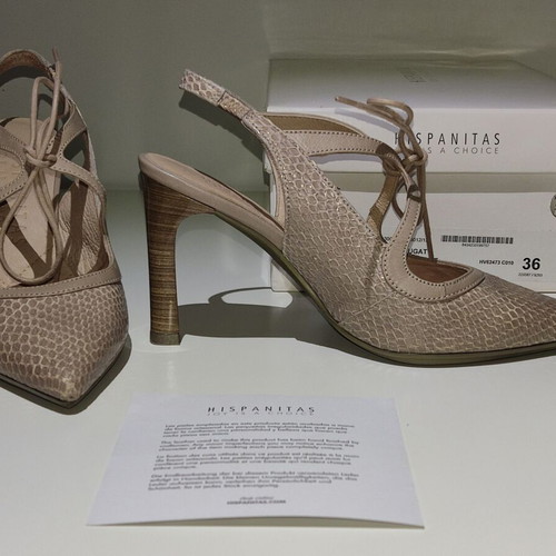 Hispanitas nude nougat pumps size 36 like new, 9cm heel