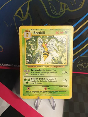 Beedrill Pokemon card base set used
