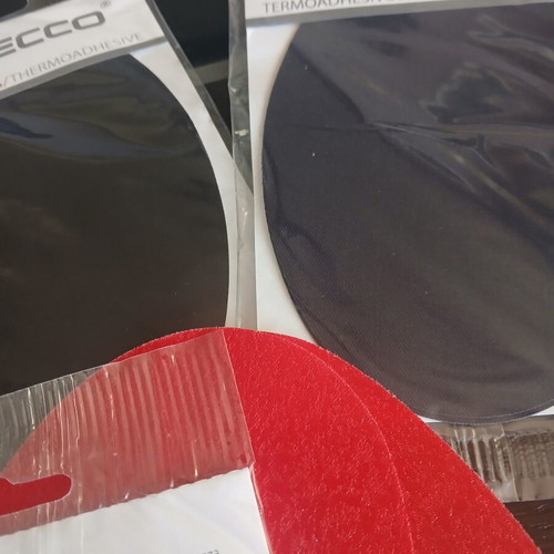 Thermo-adhesive patches, 4 pieces, black, dark blue and red
