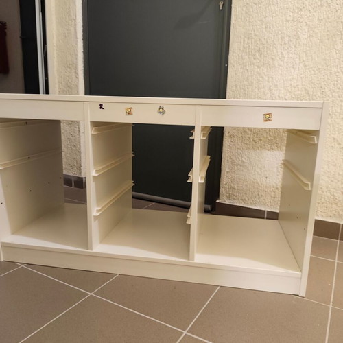 Children's storage furniture used, white, IKEA Trofast frame