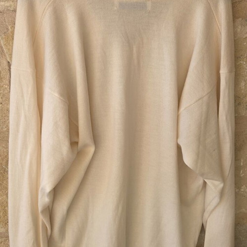 Burberrys Golf V-Neck Sweater used, vintage cream with embroidered logo