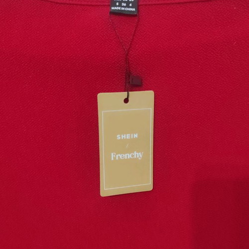 Shein Frenchy midi dress red new, small with slit