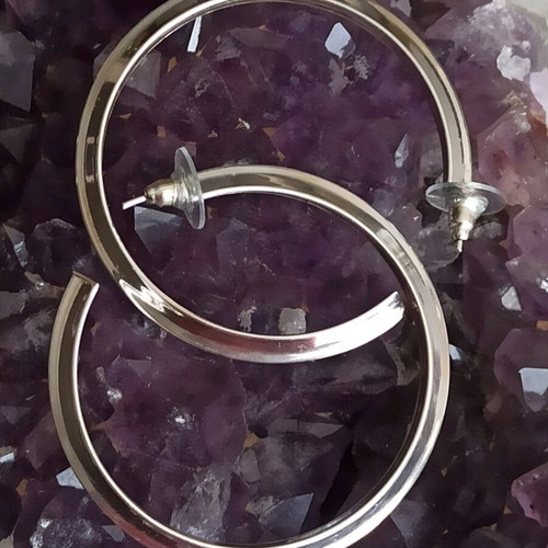 Silver Hoop Earrings 925 Like New