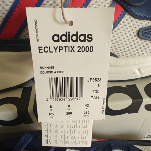 Adidas Eclyptix 2000 sneakers new, size 42, white multicolor