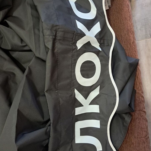 Tent with mechanisms and inscription new, black fabric 280x150cm