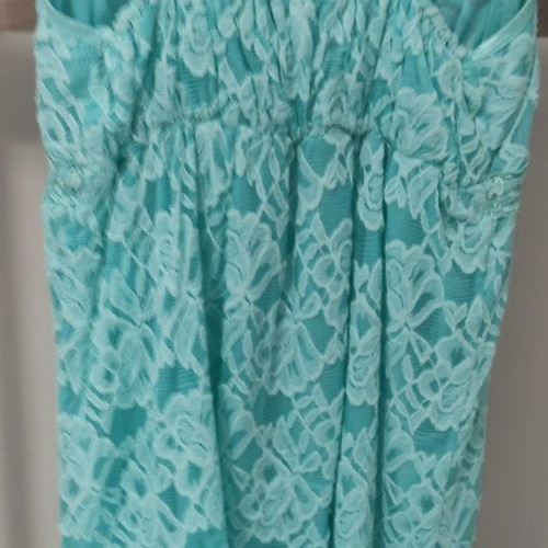 Zic Zac blouse used, size S, petrol with lace details