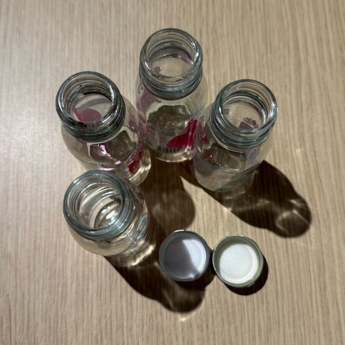 Small bottles used, empty shot