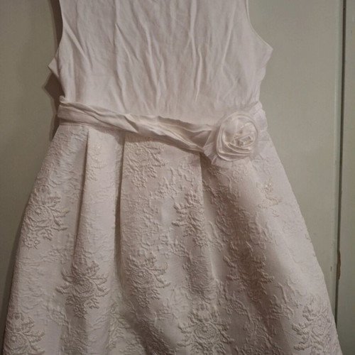 Mayoral white formal dress for girls 7 years like new