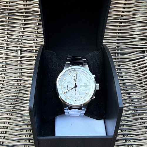 IWC automatic men's wristwatch, white