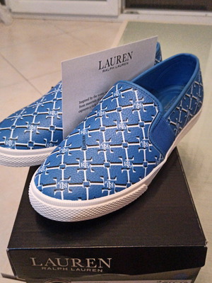 Ralph Lauren women's shoes blue leather new size 40
