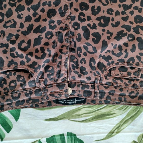 Stradivarius animal print denim pants used