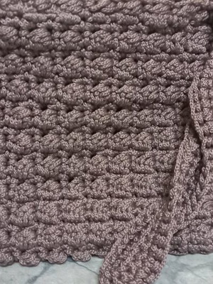 Knitted bag new, handmade, light brown color