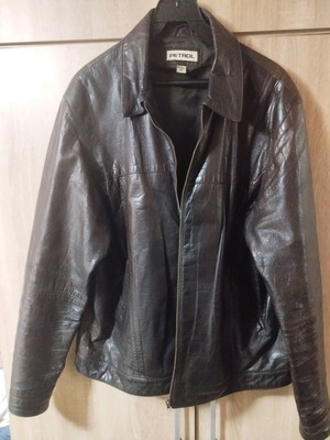 Men's leather jacket XL brown like new